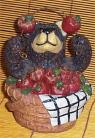 Bear & Apple Ceramic Bank Cabin Lodge Country Decor / w