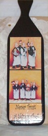 Fat Chef Wall Sign Paddle Bistro Waiter Home Decor Waiters Chefs yello 