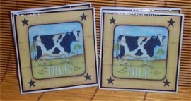 Cow Ceramic Coasters Farm Home Decor