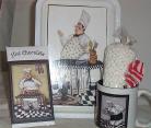 Fat Chef Mug Metal Tray Hot Chocolate Marshmallow Candy Cane Spoon Holiday Gift 