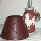 Mason Jar Red Rooster Punch Tin Lamp Shade Country Farm Half Gallon Light Decor