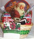 christmas gift basket snowman hot cocoa mug holiday tin peppermints santa tray 