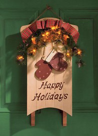 Holiday Decoration Christmas sleigh lighted Wall Decor Home     