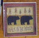 Cabin Trivet Ceramic Tile Bear Kitchen Lodge New /Bearw