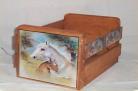 Gift Basket Empty Wood Crate Horse Decor Western Decoration Use for Gift Basket